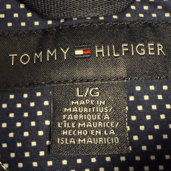 Men's TOMMY HILFIGER Short Sleeve Button-Down Dress Shirt- Size Large - Picture 8 of 12